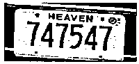 Heaven License Plate