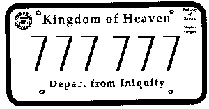 Kingdom of Heaven License Plate